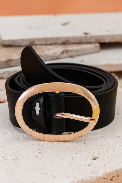 Classic Oval Ring Faux Leather Belt – Shoppe Miah