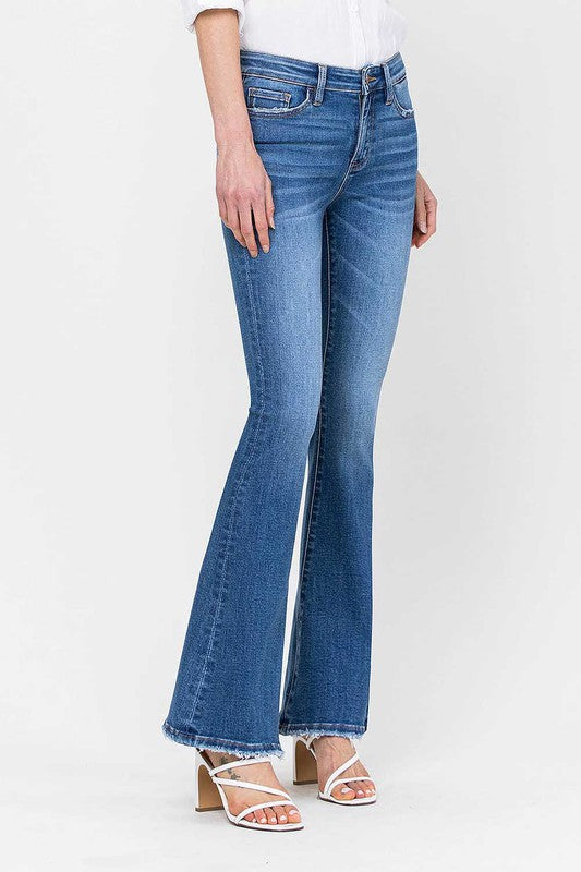 The Kira Mid Rise Flare Jeans