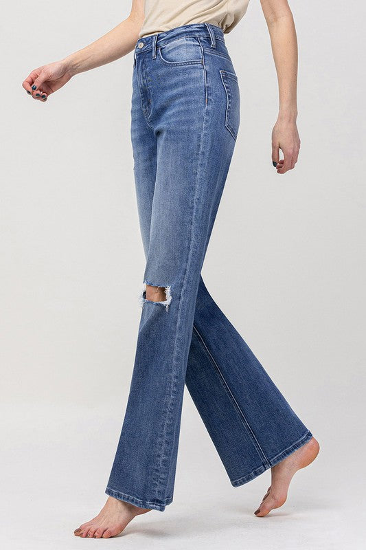 The Crush On You 90's Vintage Flare Straight Leg Jeans