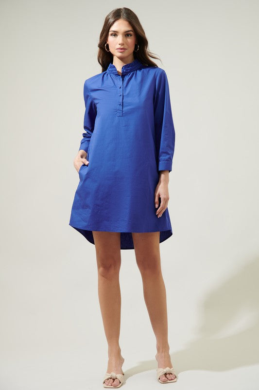 The Ripple Effect Navy Shirt Dress