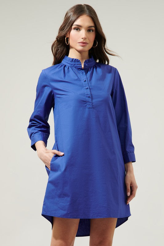 The Ripple Effect Navy Shirt Dress