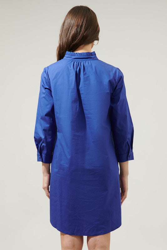 The Ripple Effect Navy Shirt Dress