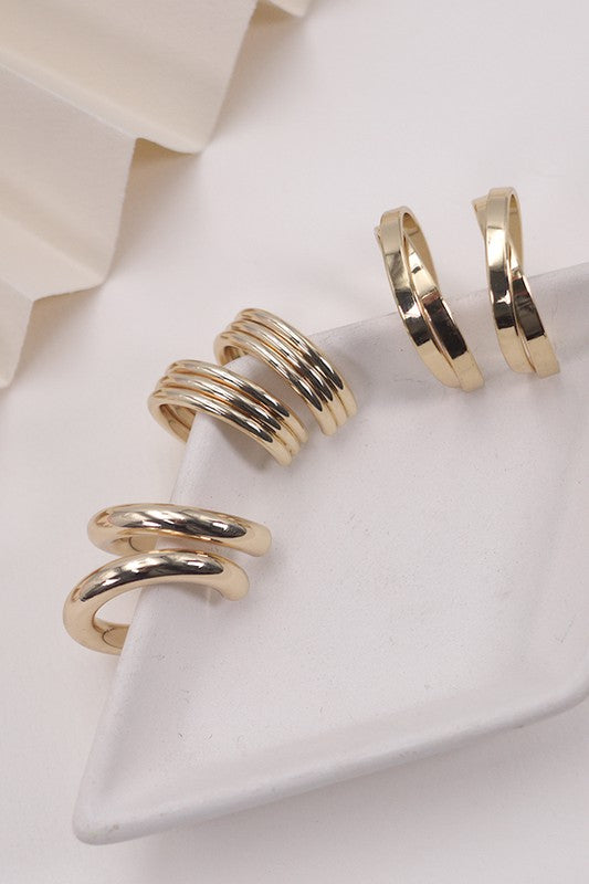 The Classic Trio Hoop Earrings Set