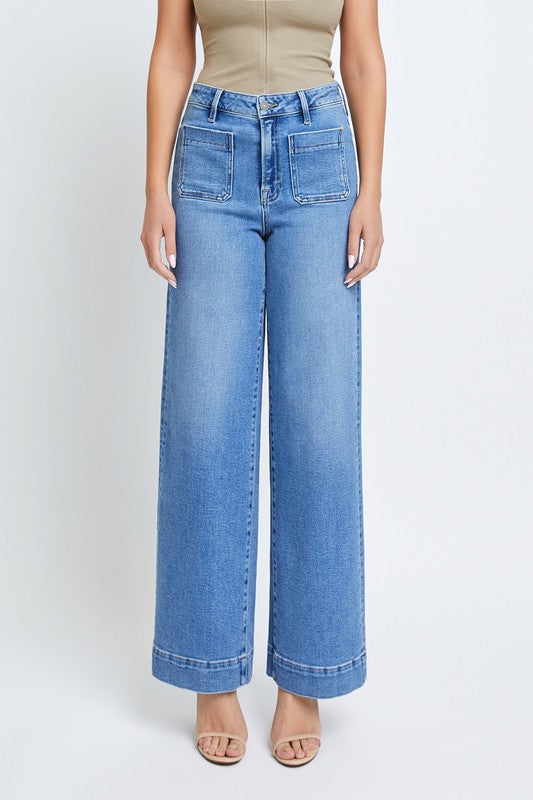 The Try Everything Medium Wash Wide Leg Jeans