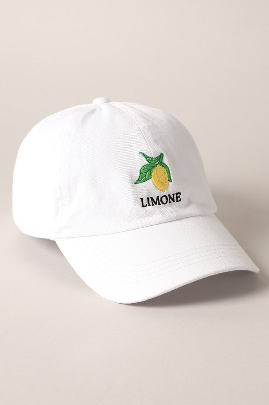 The Limone Embroidered Baseball Hat