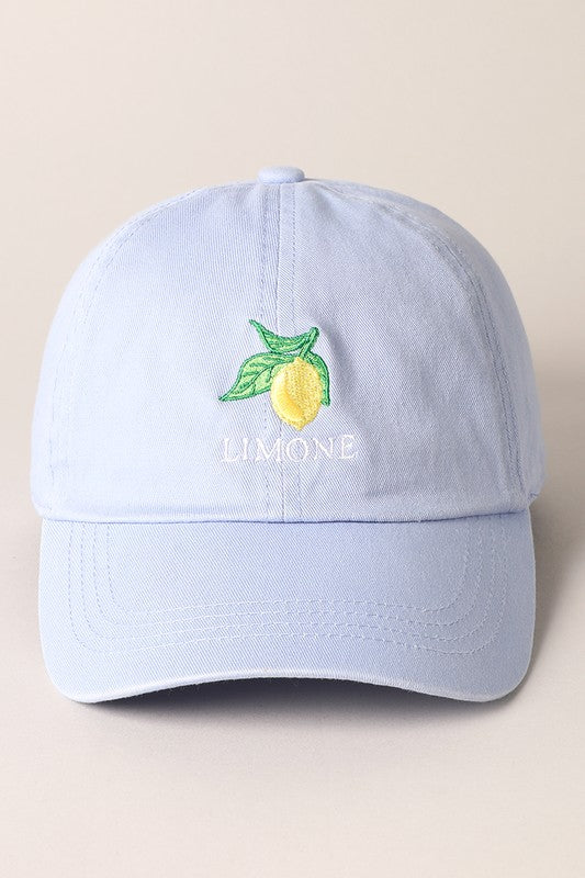 The Limone Embroidered Baseball Hat