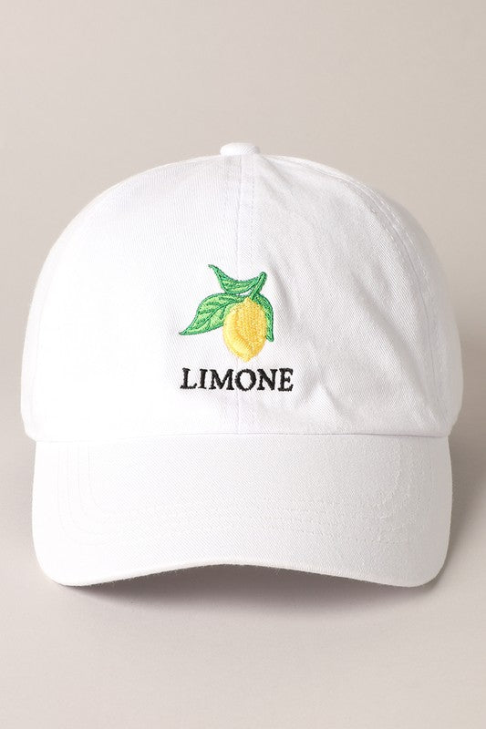 The Limone Embroidered Baseball Hat