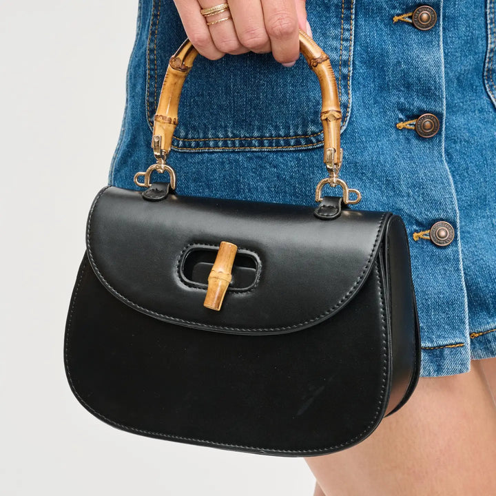 The Allison - Bamboo Top Handle Crossbody Bag