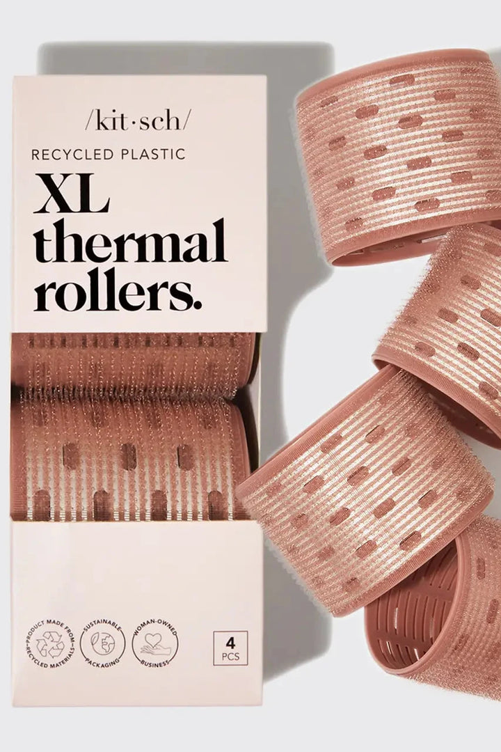 The Recycled Plastic Xl Thermal Rollers 4pc Set - Terracotta