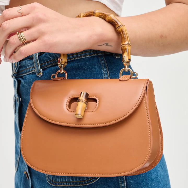 The Allison - Bamboo Top Handle Crossbody Bag