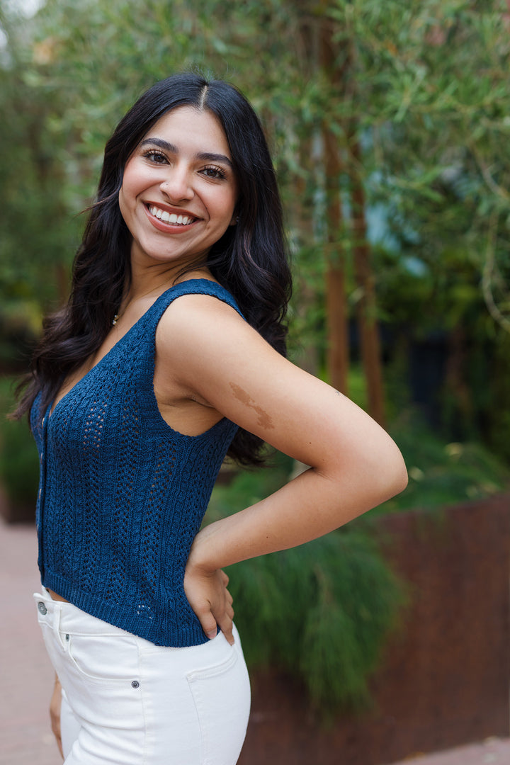 The For Shore Crochet Tank Top