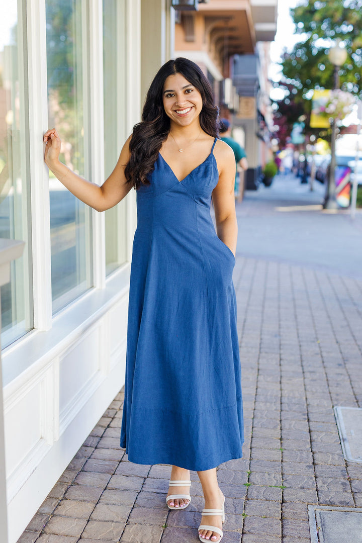 The Jolene Linen Maxi Dress