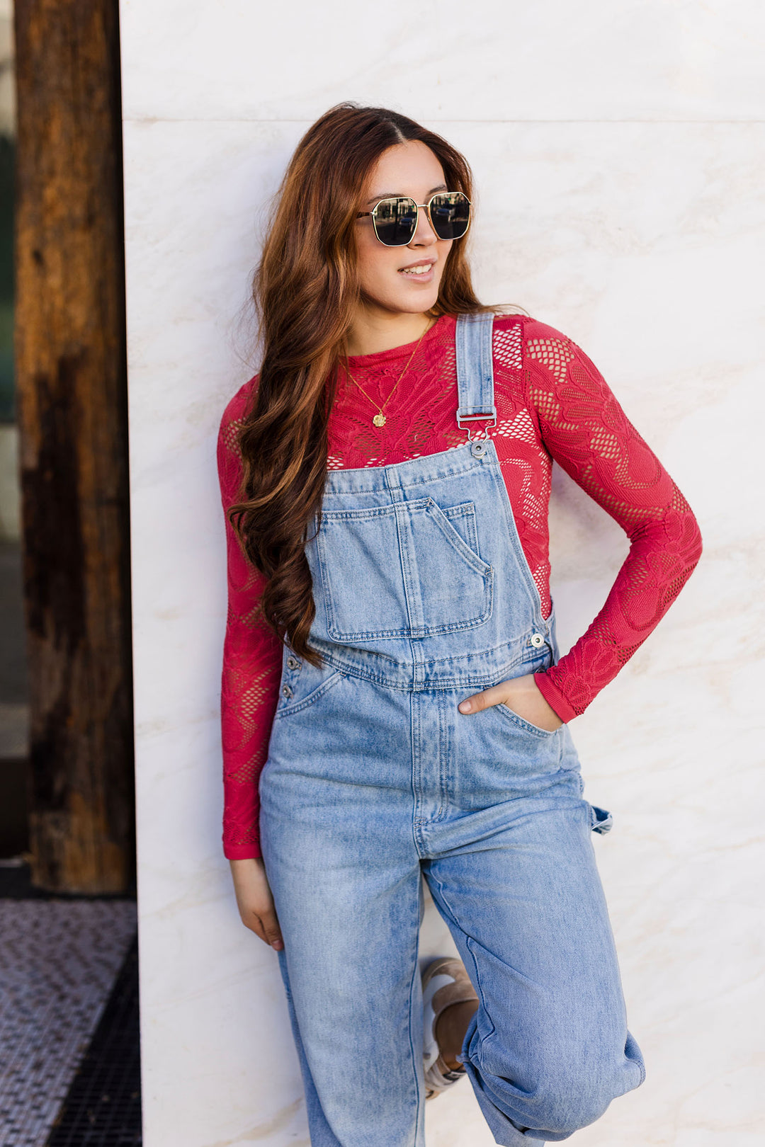 The Crimson Lace Long Sleeve Top