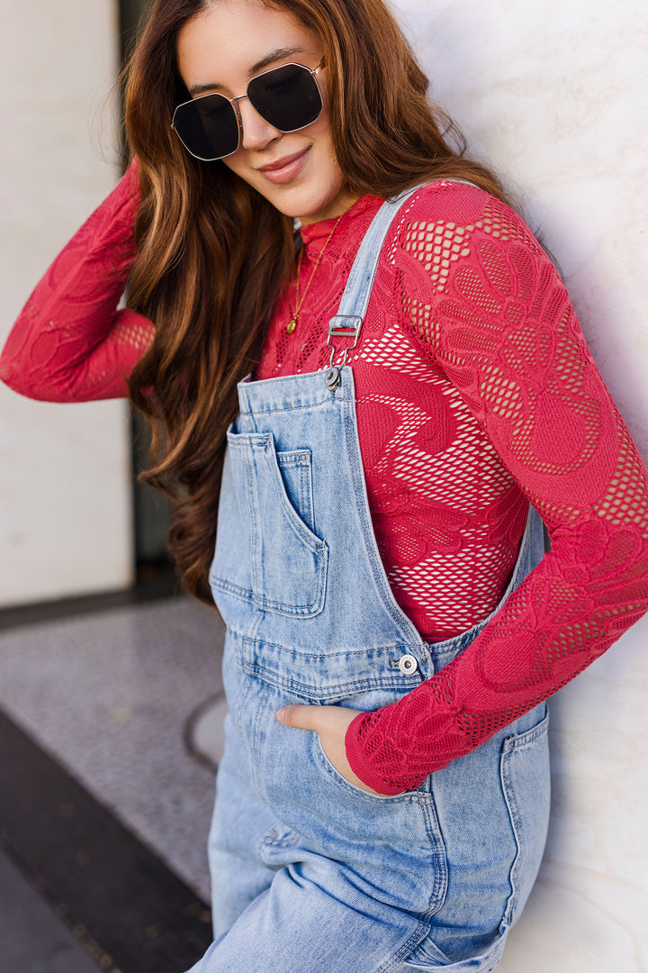 The Crimson Lace Long Sleeve Top