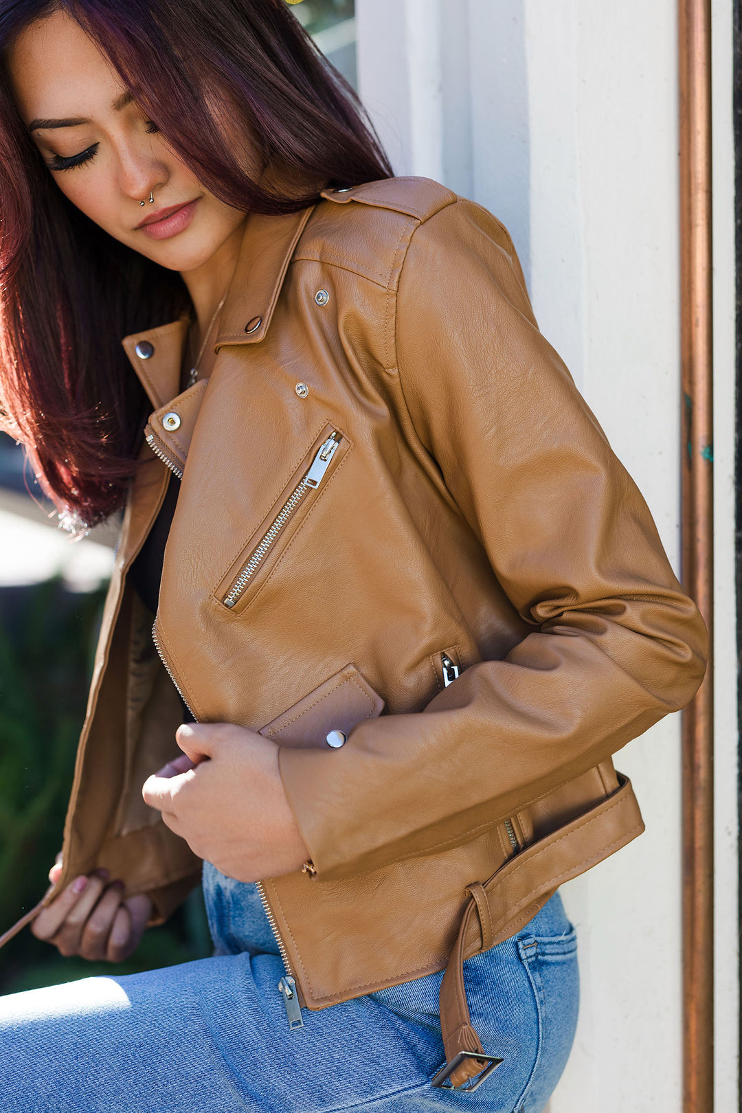 The Let's Go Moto Faux Leather Biker Jacket