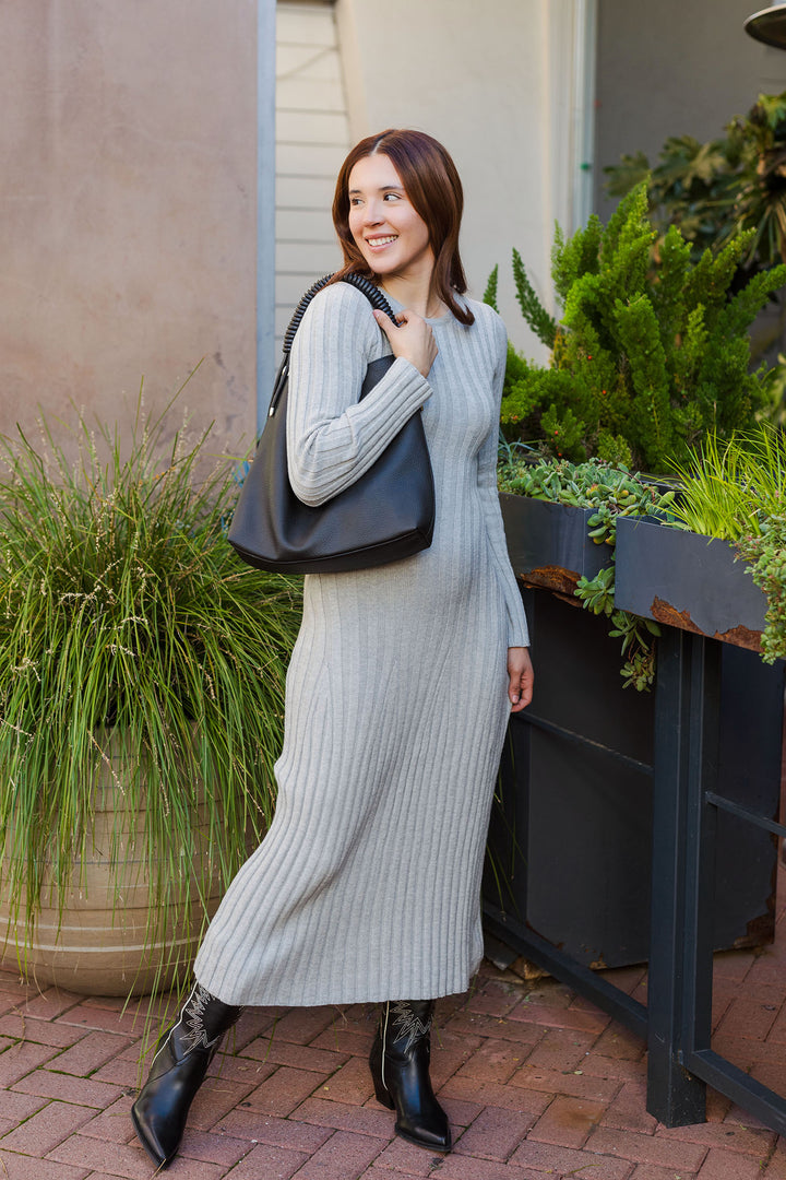 The First Glance Knit Maxi Dress