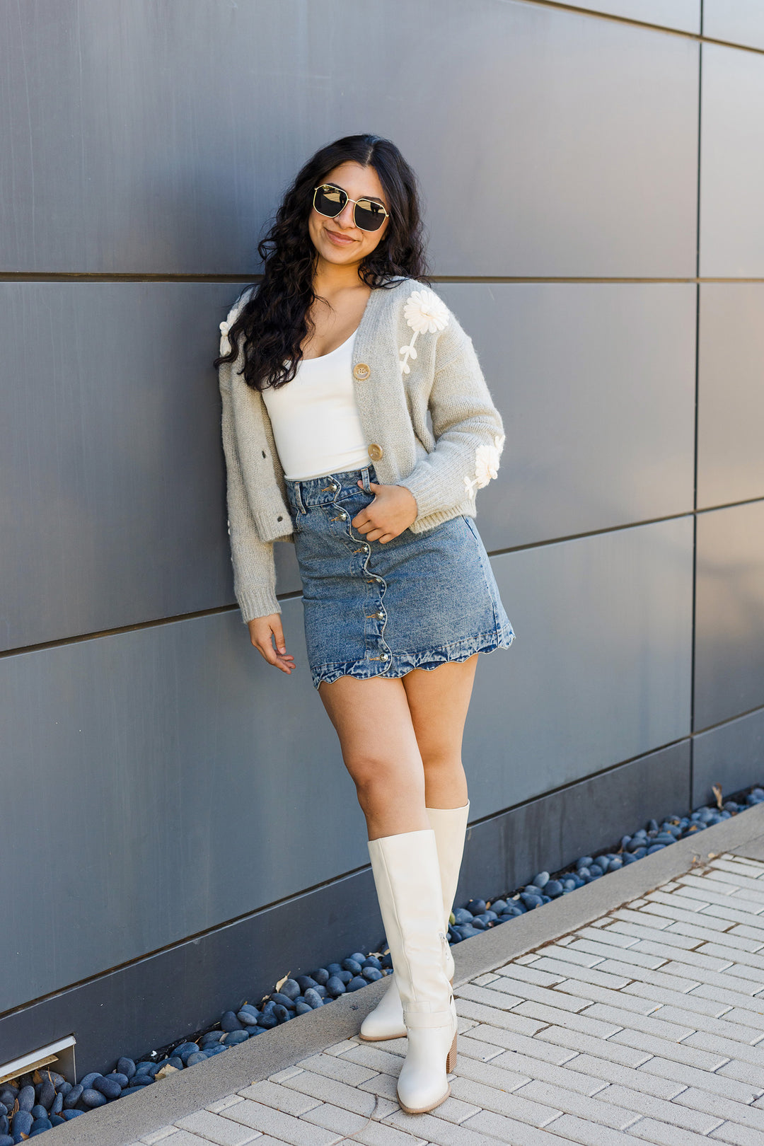 The Skies The Limit Denim Mini Skirt