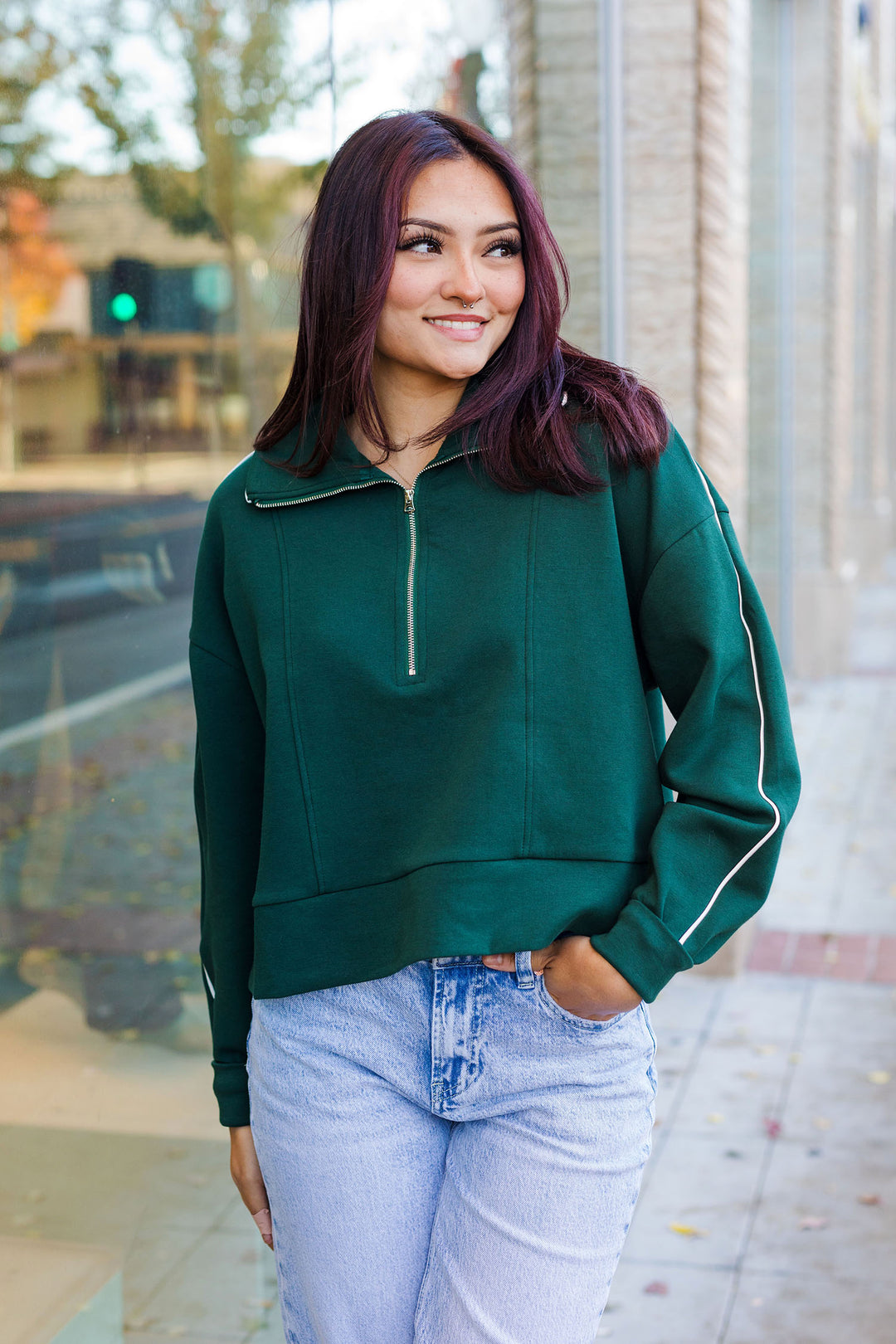 The Inside Track Cropped Pullover