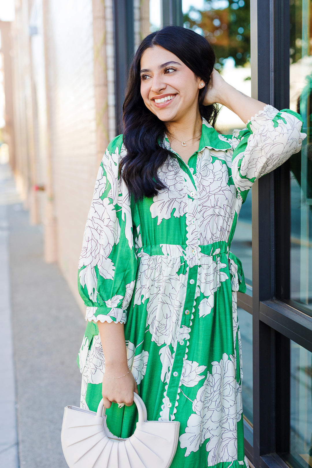 The Feeling Free Floral Print Midi Dress