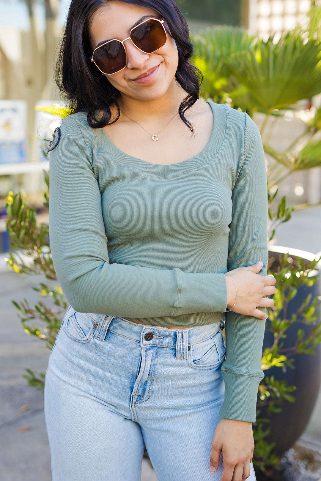 The Sienna Soft Ribbed Long Sleeve Top