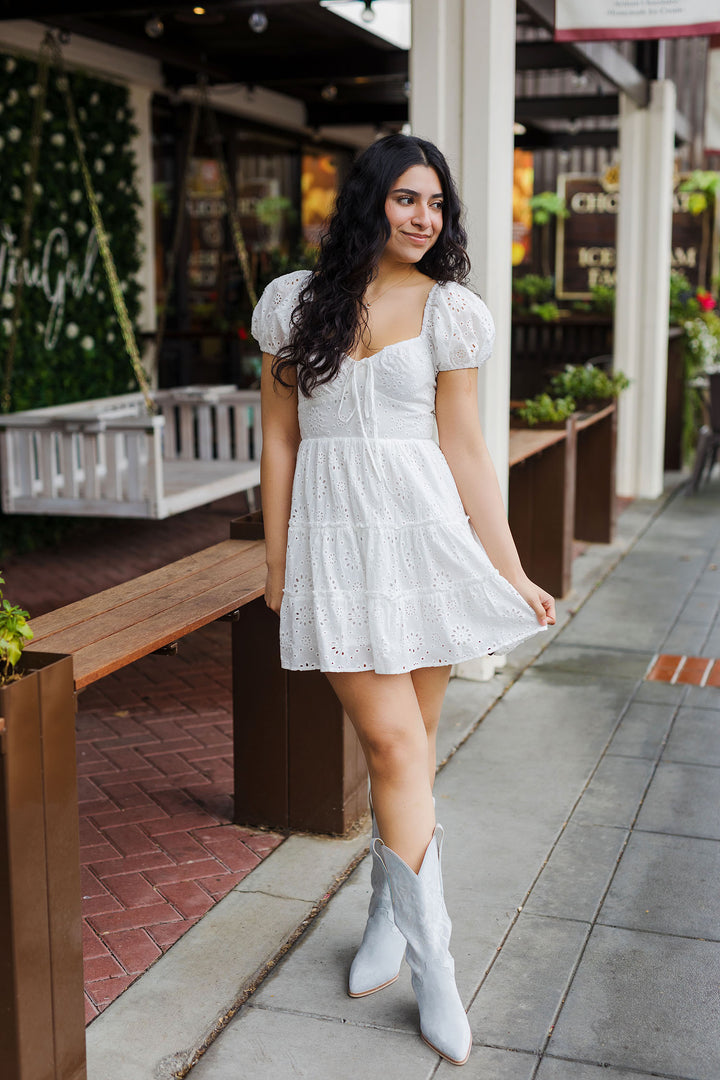 The Laters Baby Eyelet Mini Dress