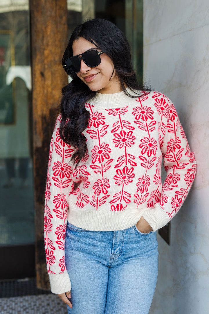 The Spring In My Step Floral Sweater