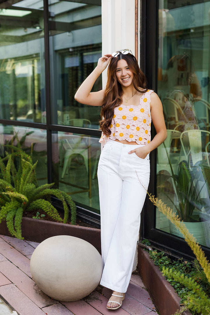 The Hippie Chick Crochet Floral Tank