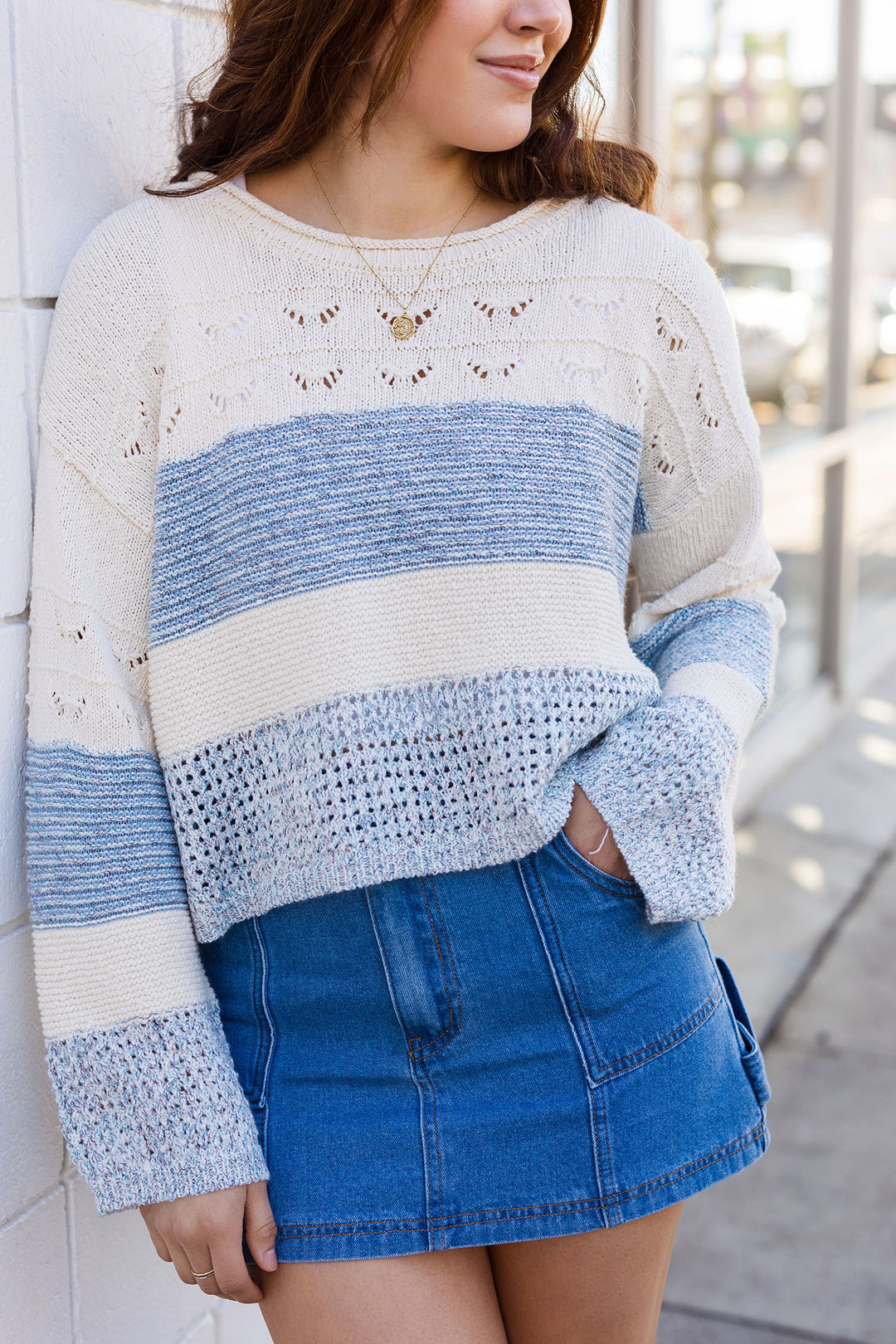 The Tilted Love Denim Mini Skirt