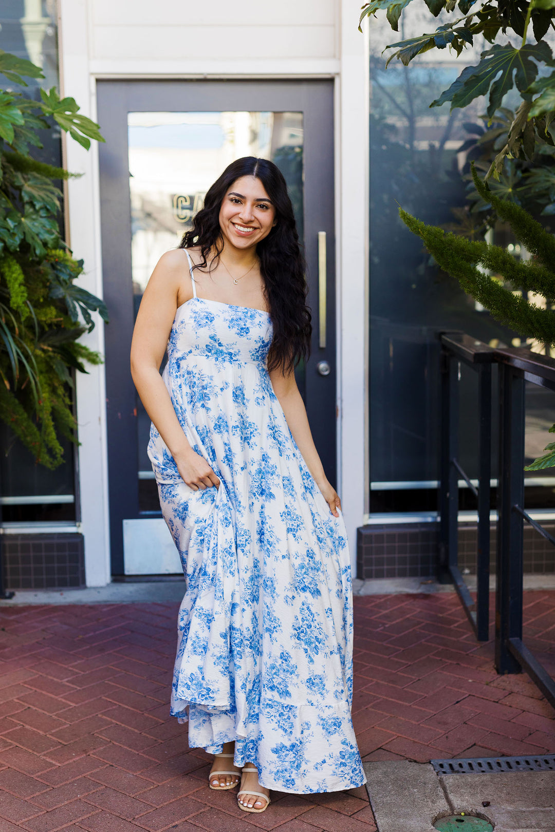 The Wisteria Lane Floral Print Maxi Dress