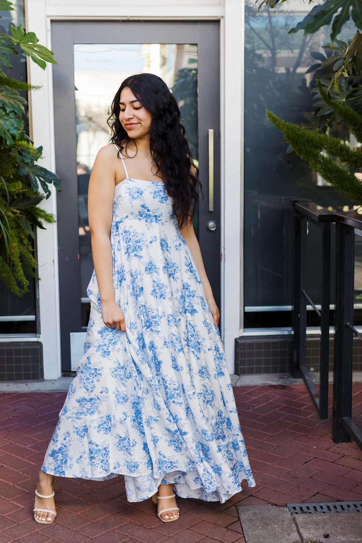 The Wisteria Lane Floral Print Maxi Dress