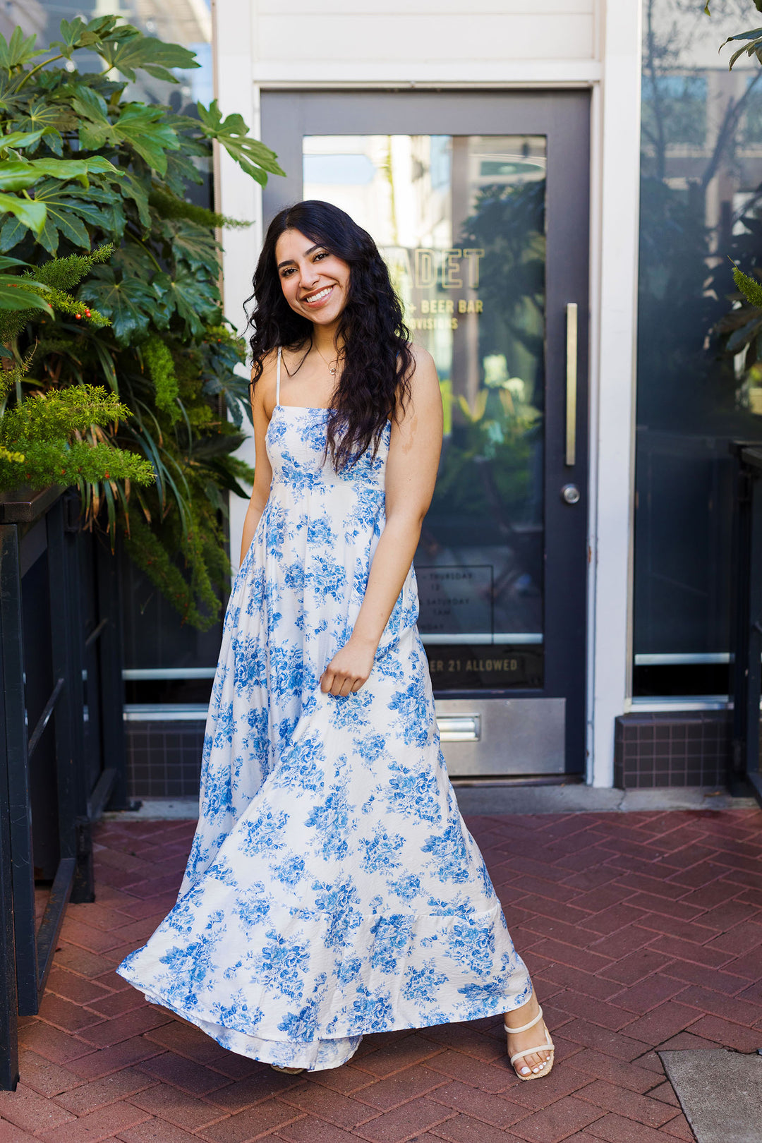 The Wisteria Lane Floral Print Maxi Dress