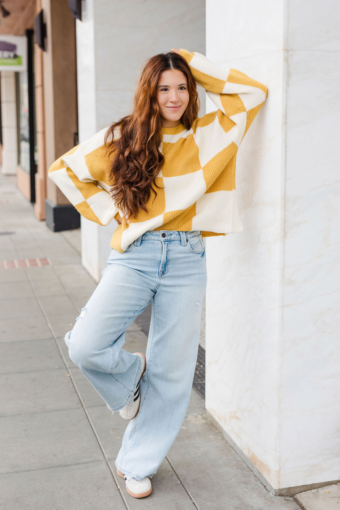 The Game Of Choice Mustard Knit Sweater