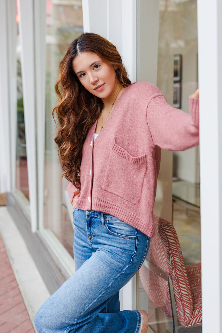 The Daisy Days Mauve Cardigan