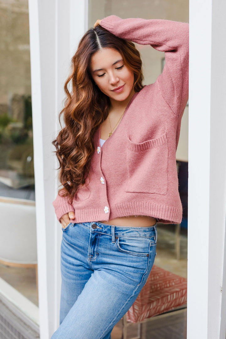 The Daisy Days Mauve Cardigan