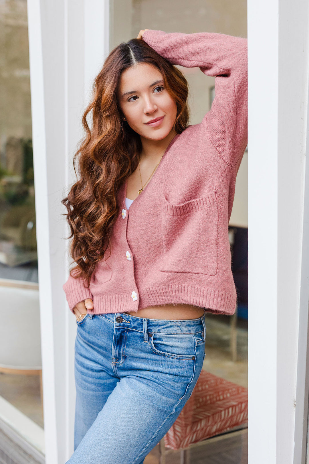 The Daisy Days Mauve Cardigan