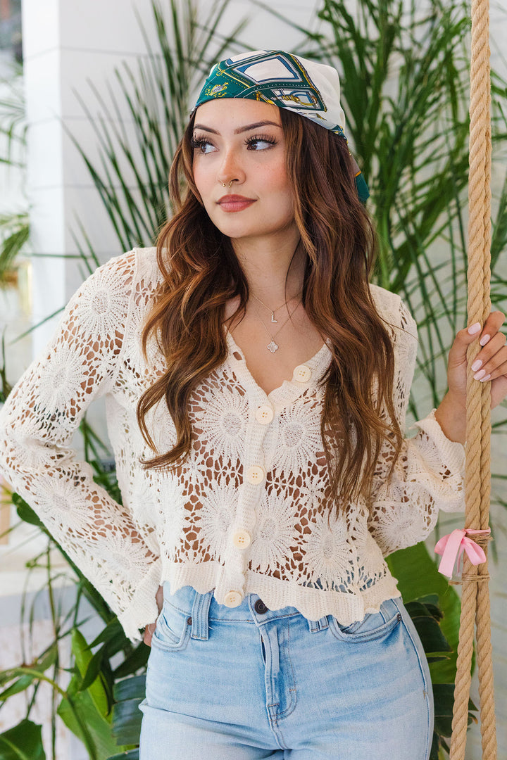 The Oopsie Daisy Floral Crochet Top