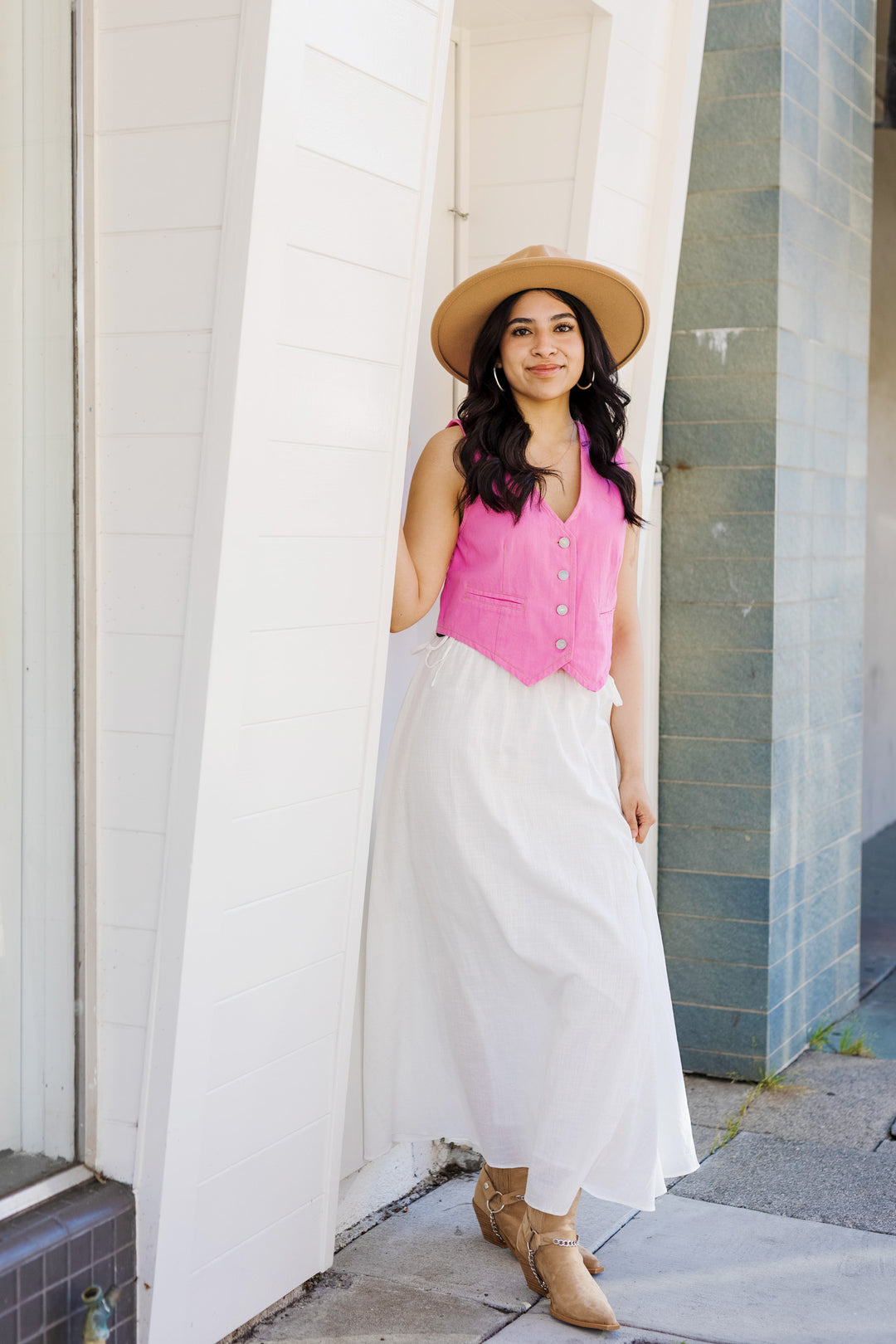 The StageCoach Pink Denim Vest