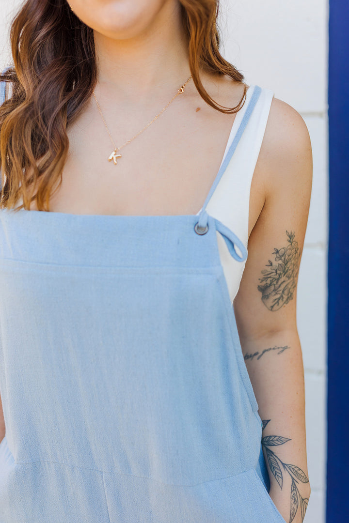 The Aleah Linen Overall Rompers