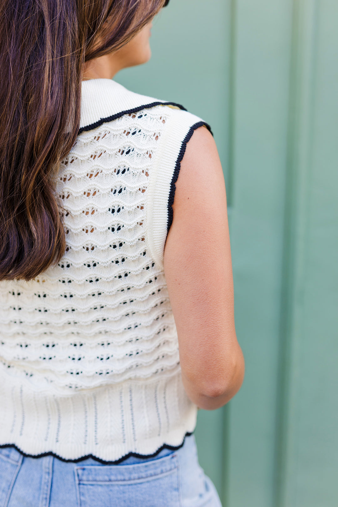 The Country Club Cream Knit Sweater Vest