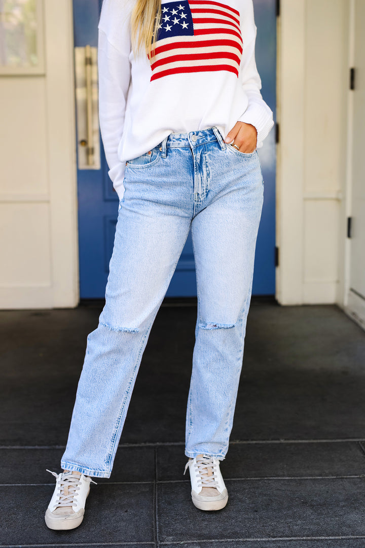 The Rylee High Rise Straight Leg Jeans