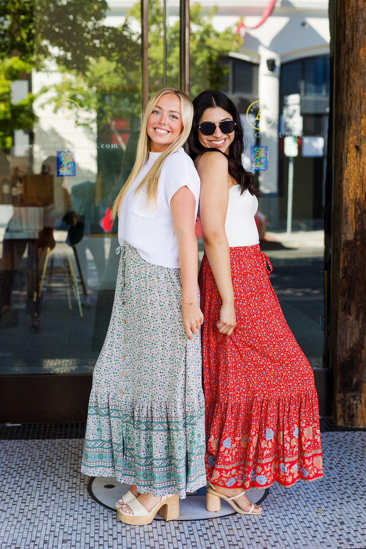 The Bohemian Dream Floral Maxi Skirt