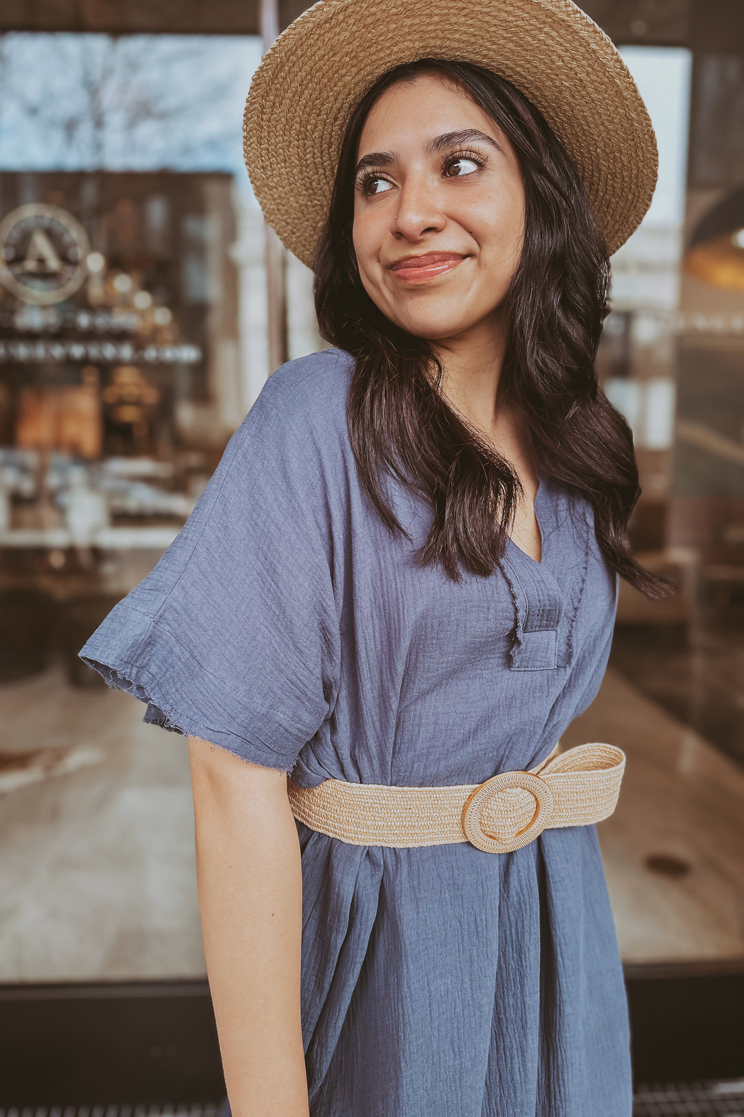 The Midnight Stroll Blue Midi Dress