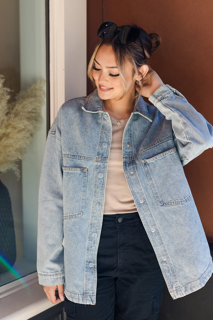 The Fall Capsule Oversized Denim Shacket