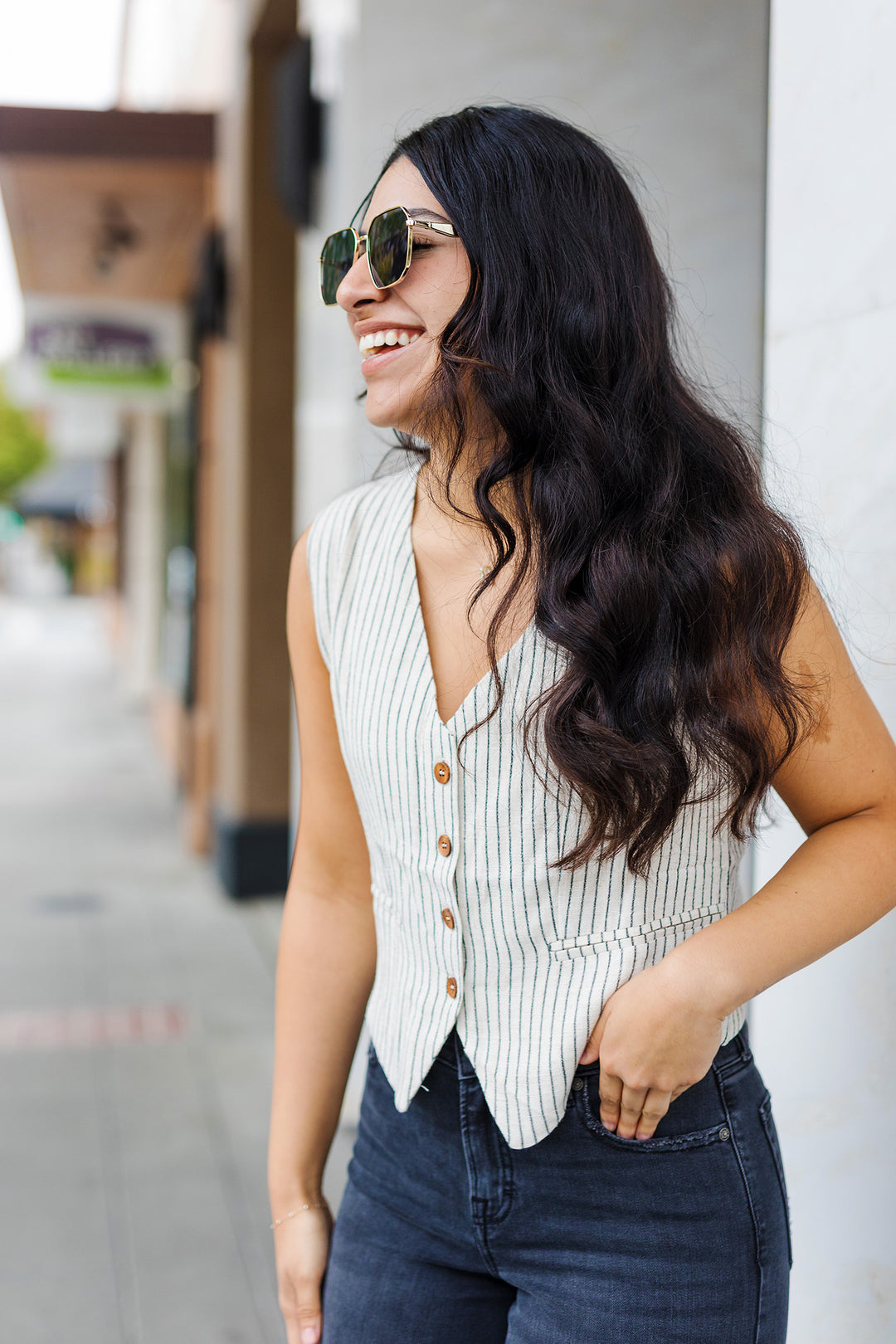 The Spiral Hill Pinstripe Vest