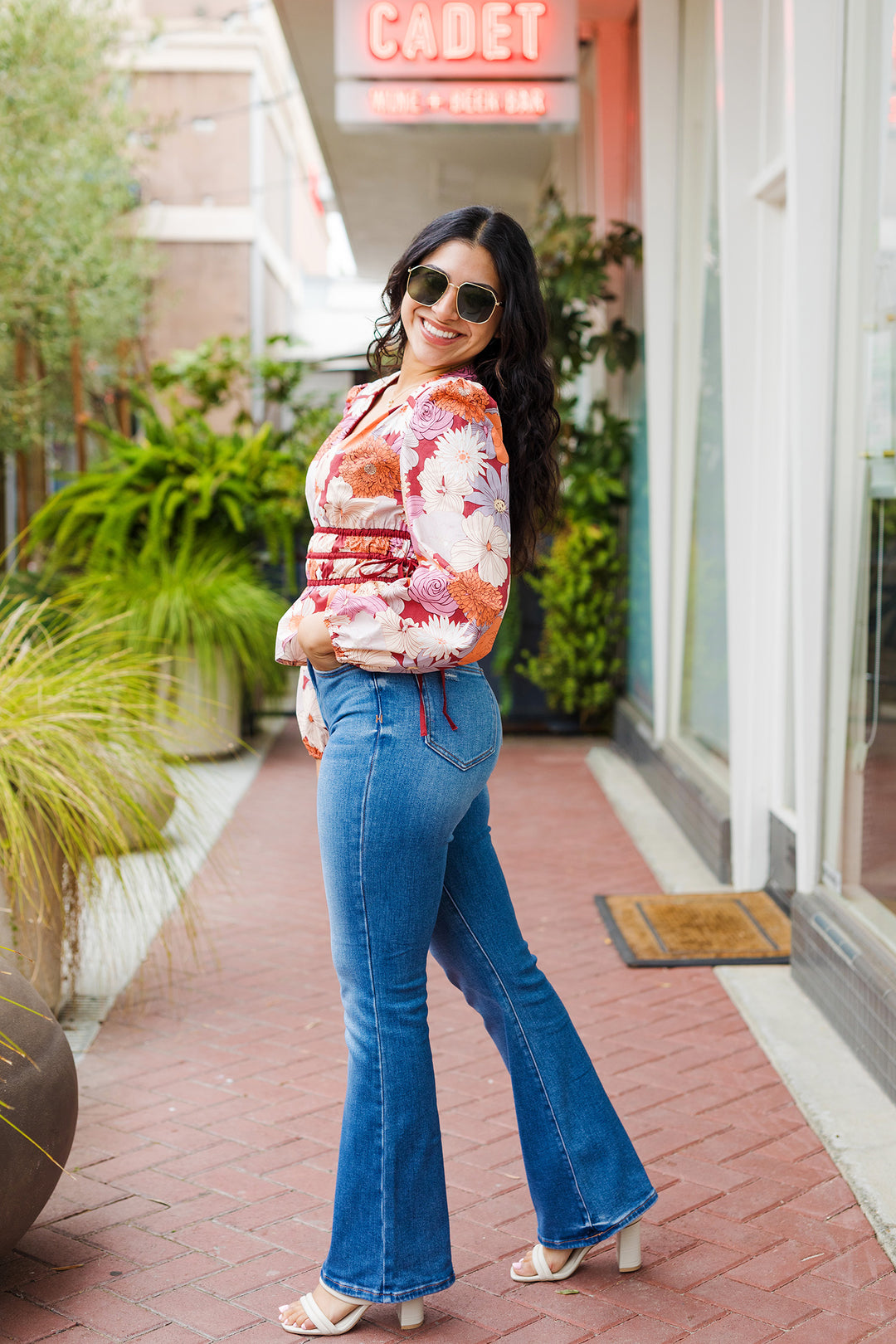 The In Fall Bloom Floral Print BabydollTop