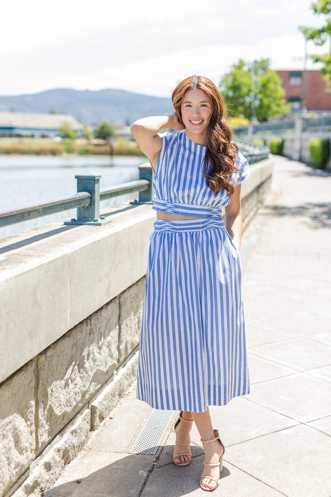 The Memory Lane Striped Midi Skirt