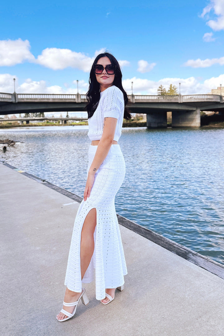 The Spring Fever Off-White Maxi Skirt