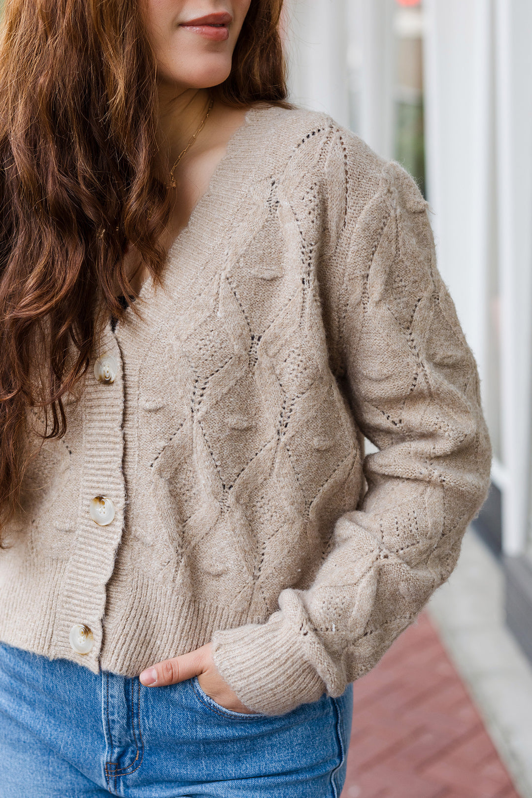 The Diamond Days Button Front Cardigan