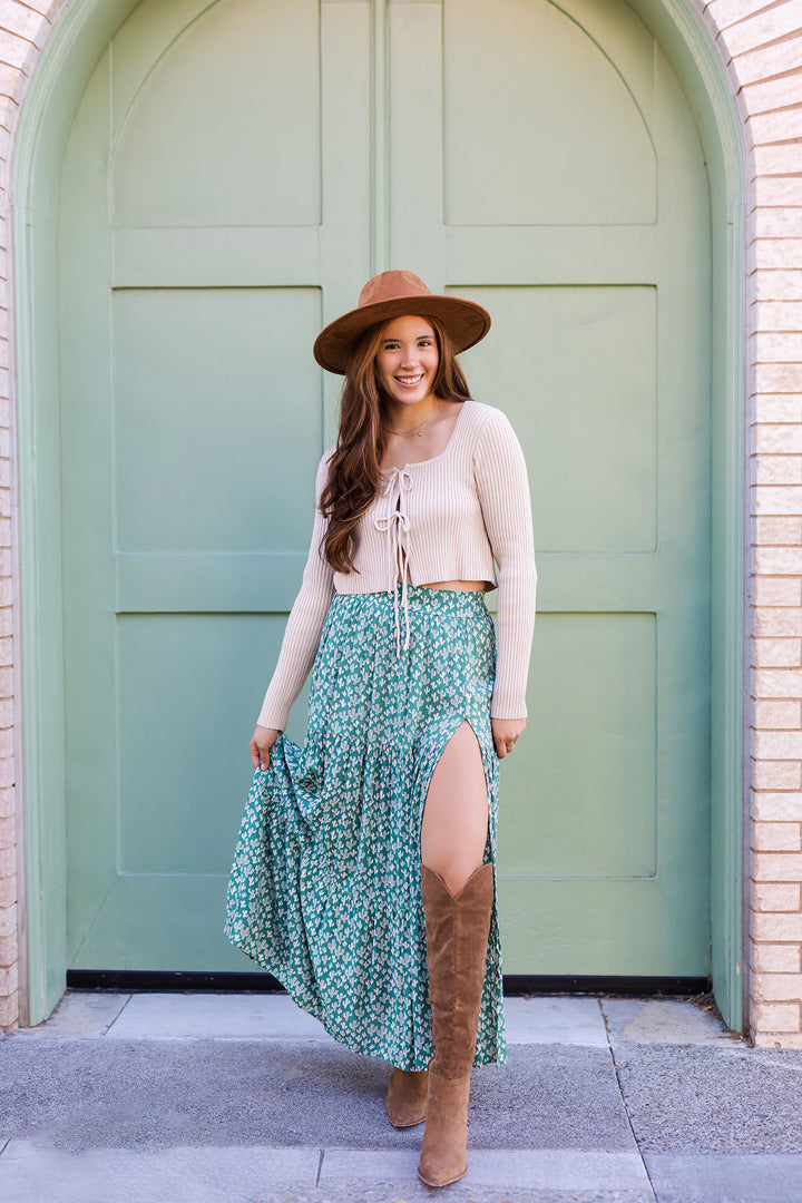 The Cactus What You Preach Spruce Maxi Skirt