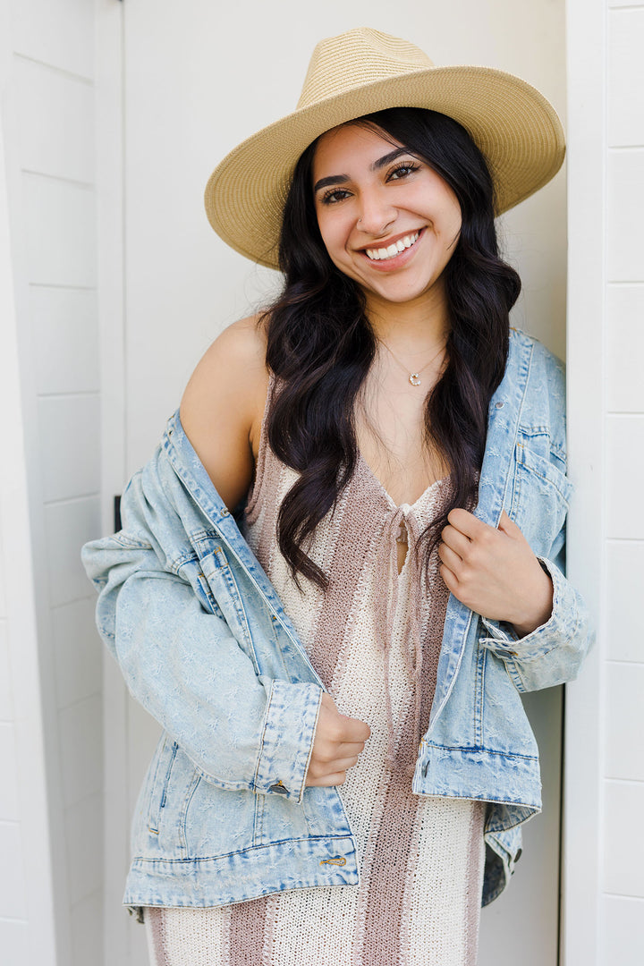 The Carried Away Textured Denim Jacket